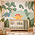 Papel de Parede Infantil Dinossauros Baby Floresta Verde Safari Adesivo para Quarto de Bebê e Criança - Imagem 1