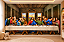 Papel de Parede Adesivo Santa Ceia de Jesus Cristo com os 12 Apóstolos Arte Religiosa para Sala Quarto e Igreja - Imagem 2