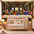 Papel de Parede Adesivo Santa Ceia de Jesus Cristo com os 12 Apóstolos Arte Religiosa para Sala Quarto e Igreja - Imagem 3