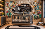 Papel de Parede Adesivo Carro Antigo Vintage Preto Efeito 3D Parede Quebrada Grafite Urbano Quarto Masculino Juvenil Gamer - Imagem 2