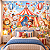Papel de Parede Infantil Circo Encantado Aquarela com Animais Balões e Tenda para Quarto de Bebê - Imagem 3