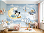 Papel de Parede Infantil Turma do Mickey Mouse com Minnie, Pateta, Donald e Pluto para Decoração de Quarto de Bebê e Criança - Imagem 1