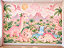Papel de Parede Infantil Dinossauros Rosa Aquarela Feminino com Flores e Floresta para Quarto de Bebê e Menina - Imagem 1