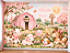 Papel de Parede Infantil Fazendinha Rosa Feminina Aquarela com Vaquinha, Cavalinho, Ovelha e Flores para Quarto de Bebê e Menina - Imagem 1