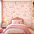 Papel de Parede Infantil Feminino Estrelinhas Rosa Aquarela com Lua, Nuvens e Corações para Quarto de Bebê e Menina - Imagem 1