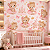 Papel de Parede Infantil Princesa Ursa Feminino Aquarela Rosa Delicado para Quarto de Bebê Menina Decoração Autoadesivo - Imagem 2