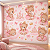Papel de Parede Infantil Princesa Ursa Feminino Aquarela Rosa Delicado para Quarto de Bebê Menina Decoração Autoadesivo - Imagem 1