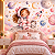 Papel de Parede Infantil Astronauta Menina Aquarela Rosa Espaço Sideral Planetas Estrelas Foguete e Gatinho para Quarto de Bebê Feminino Autoadesivo - Imagem 3