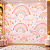 Papel de Parede Infantil Arco-Íris Feminino Rosa Aquarela Nuvens Estrelas e Corações para Quarto de Bebê Menina Autoadesivo - Imagem 1