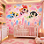 Papel de Parede Infantil Meninas Superpoderosas Aquarela Rosa Autoadesivo Decoração Quarto de Menina - Imagem 1