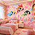 Papel de Parede Infantil Meninas Superpoderosas Aquarela Rosa Autoadesivo Decoração Quarto de Menina - Imagem 3