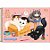 Caderno de Cartografia e Desenho Espiral Capa Dura Purrfect Cats 80 Folhas - Imagem 2