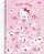 Caderno Universitário Capa Dura Hello Kitty 1 Matéria 80 Folhas - Imagem 1