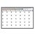 Quadro Planner Mensal Gray 90cm x 60cm, MDF revestido Preto Fit - Imagem 1