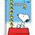 Caderno Espiral Capa Dura Universitário 10 Matérias Snoopy Fit 160 Folhas - Imagem 3