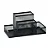ORGANIZADOR ARAMADO ILHA 4 COMPARTIMENTOS PRETO - BRW - Imagem 1