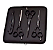 Kit 3 Tesouras Profissionais 6.0 Fio Laser + Fio Navalha + Desfiadeira + Navalhete + Capinha (Preto) - Imagem 1