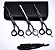 Kit 3 Tesouras Profissionais 6.0 Fio Laser + Fio Navalha + Desfiadeira + Navalhete + Capinha (Preto) - Imagem 2