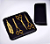 Kit 3 Tesouras Profissionais 6.0 Fio Laser + Fio Navalha + Desfiadeira + Navalhete + Capinha (Dourado) - Imagem 2