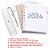 Kit de Agenda 2024 Para Scrapbook Miolo Azul Com Holler, Luva, Canguru, Wire-o & Régua Marcador de Página - Imagem 2