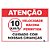 Placa Velocidade Max 10 KM 25x35 cm - Imagem 1