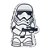 Almofada Formato Stormtrooper Star Wars Fibra - Imagem 1