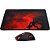 Kit Gamer Redragon  Mouse e Mouse Pad  LED Vermelho M601 -BA - Imagem 1