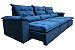 Sofá Retrátil e Reclinável Azul Maricá Plus Grande 3,20 m Largura - Imagem 3