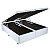 Cama Box Baú New Master Casal Bipartido Corino Branco - Imagem 2