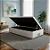 Cama Box Baú New Master - Solteiro Corino Branco - Imagem 6