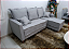 Sofá Living com Chaise Bolonha Linho Cinza – Primor (205cm) - Imagem 2