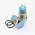 Botao Pulso 16mm LED Azul 110/220v Ring - Imagem 1
