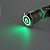 Botão Pulso 19mm LED Verde 12/24v Sem Trava Símbolo POWER - Imagem 2