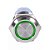 Botão Liga Desliga 19mm LED Verde 12/24v Com Trava ( Retenção ) Símbolo RING - Imagem 2