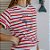 T-shirt Mamma Mia Listra Vermelha Anas - Imagem 2