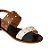 PRÉ-VENDA - Rasteira Ciça Caramelo e Off White Anas - Imagem 3