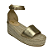 Sandália Espadrille Flatform couro dourado - Imagem 2