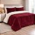 Coberdrom Sherpa e Manta Flannel QUEEN - Bordô - Imagem 1