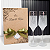 2 Taças Strass Noivos + Caixa Madeira Personalizada - Vascouver - Imagem 1