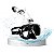 Máscara de Mergulho Com Snorkel e Suporte Câmera Preta g - Imagem 2