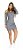 Vestido canelado feminino manga longa com botÃµes - Imagem 1