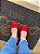Sapatilha vermelha croco bico redondo - Imagem 2