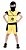 Fantasia Guerreiro Ninja Amarelo Curto Infantil - Imagem 1