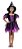 Fantasia Bruxa Encantada Roxa Luxo Vestido Infantil com Chapéu - Halloween - Imagem 1