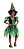 Fantasia Bruxa Encantada Verde Luxo Vestido Infantil com Chapéu - Halloween - Imagem 1