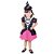 Fantasia Bruxa Encanto Rosa Vestido Bebê com Chapéu - Halloween - Imagem 1