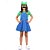 Fantasia Luigi Feminino Vestido Infantil - Super Mario World - Imagem 1
