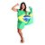 Fantasia Vestido Bandeira Brasil Adulto - Copa do Mundo - Imagem 1