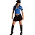 Fantasia Policial Feminina Azul Adulto - Heat Girls - Imagem 1