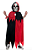 Fantasia Palhaço Preto e Vermelho Túnica Infantil com Máscara - Halloween - Imagem 1